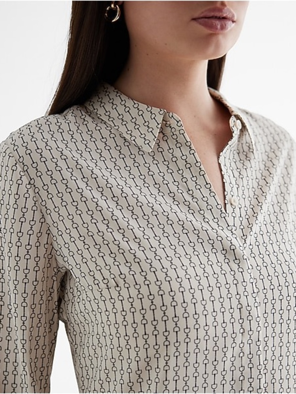 H&M Monochrome Geometric Blouse